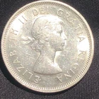 1964 Canada 25 Cents Silver Coin - AU (About Uncirculated) condition