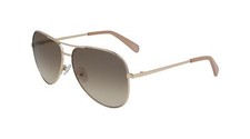 NEW Draper James DJ 9001 717 Gold Aviator Sunglasses with Brown Lenses DJ Case