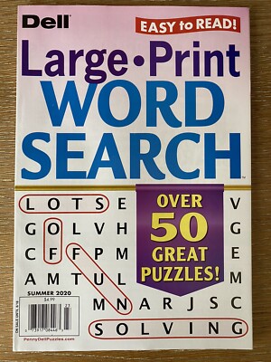 LARGE PRINT WORD SEARCH SEEK  Puzzles Dell Penny Press Easy Read SUMMER 2020