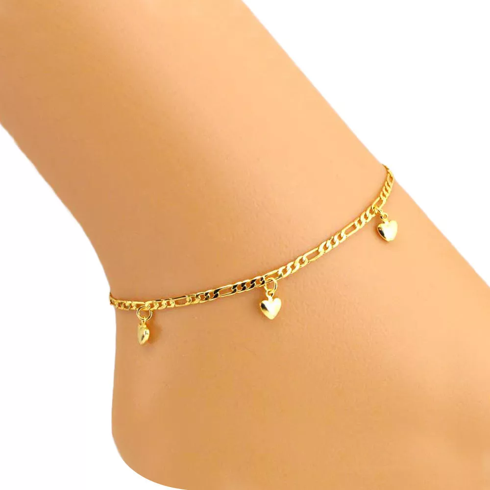 New gold anklet designs sale