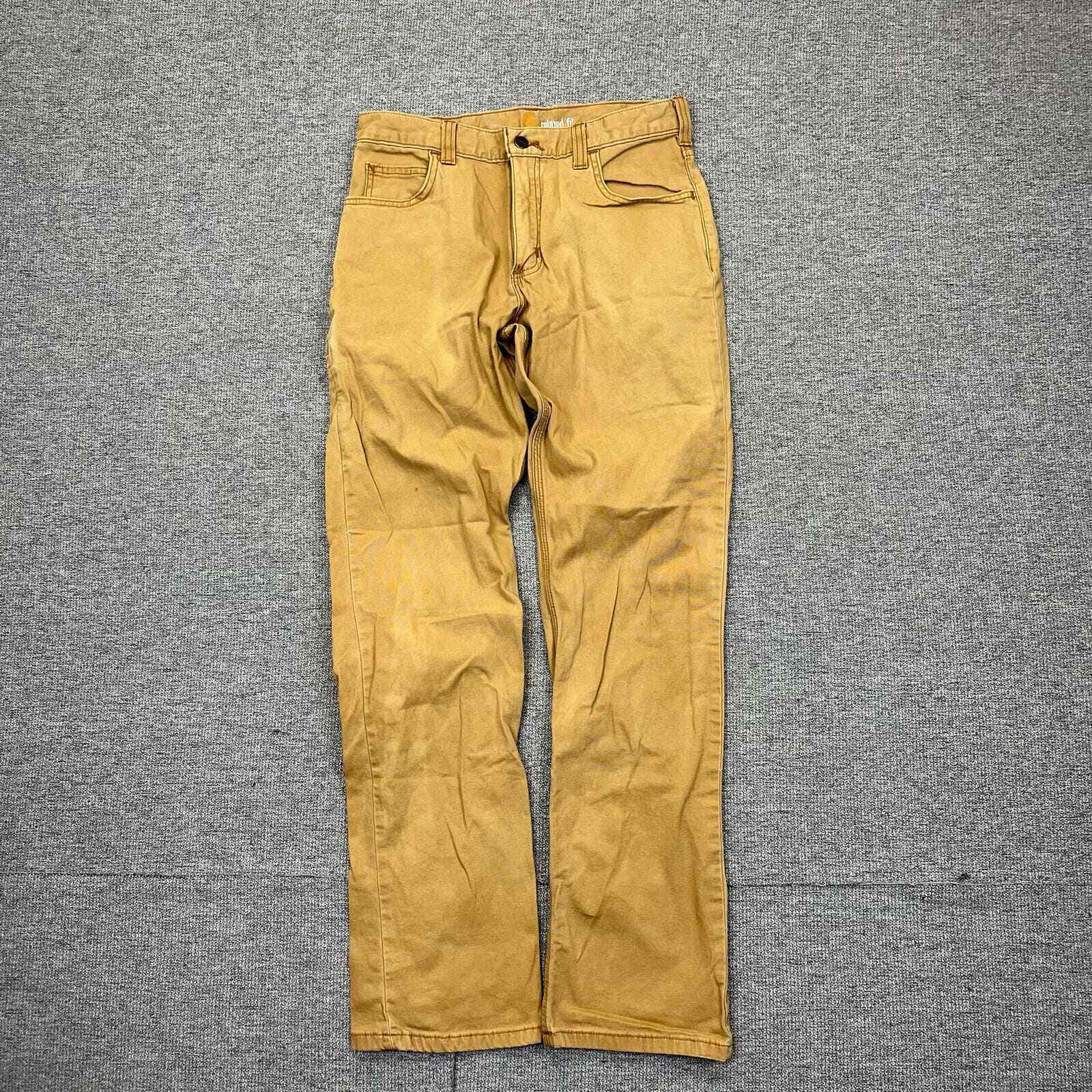 2000s 2010s Carhartt Relaxed Fit Tan Utility Pant… - image 1