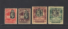 M10275 Gambia 1922 SG118/21 - 1922 Definitives wmk MCA.