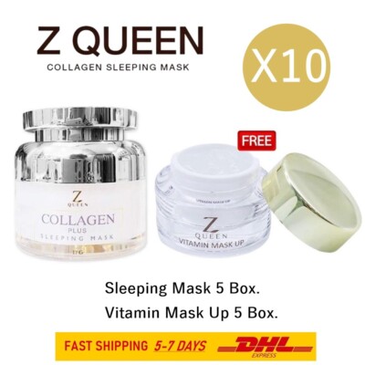 DHL 10X Z Queen Collagen Sleeping Mask Plus Vitamin Hyaluronate Ginseng Arbutin