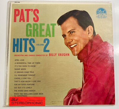 Pat Boone - Pat's Great Hits Volume 2 1960 USA Stereo Orig. Vinyl LP