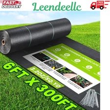 6ftx300ft  Weed Barrier Fabric Woven Ground Weed Cover 3.2 OZ Landscape
