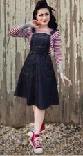 BNWT 22 24 26 5XL RUMBLE59 ROCKING ROSIE DENIM DRESS ROCKABILLY 50S VINTAGE PLUS