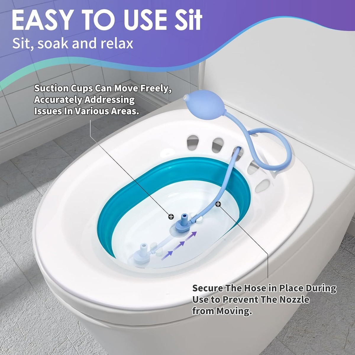 Sitz Bath Kit for Hemorrhoids Toilet Seat Postpartum Care