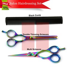 Professional Double Thinning Scissors Texture Shears Salon Hairdressing Kit