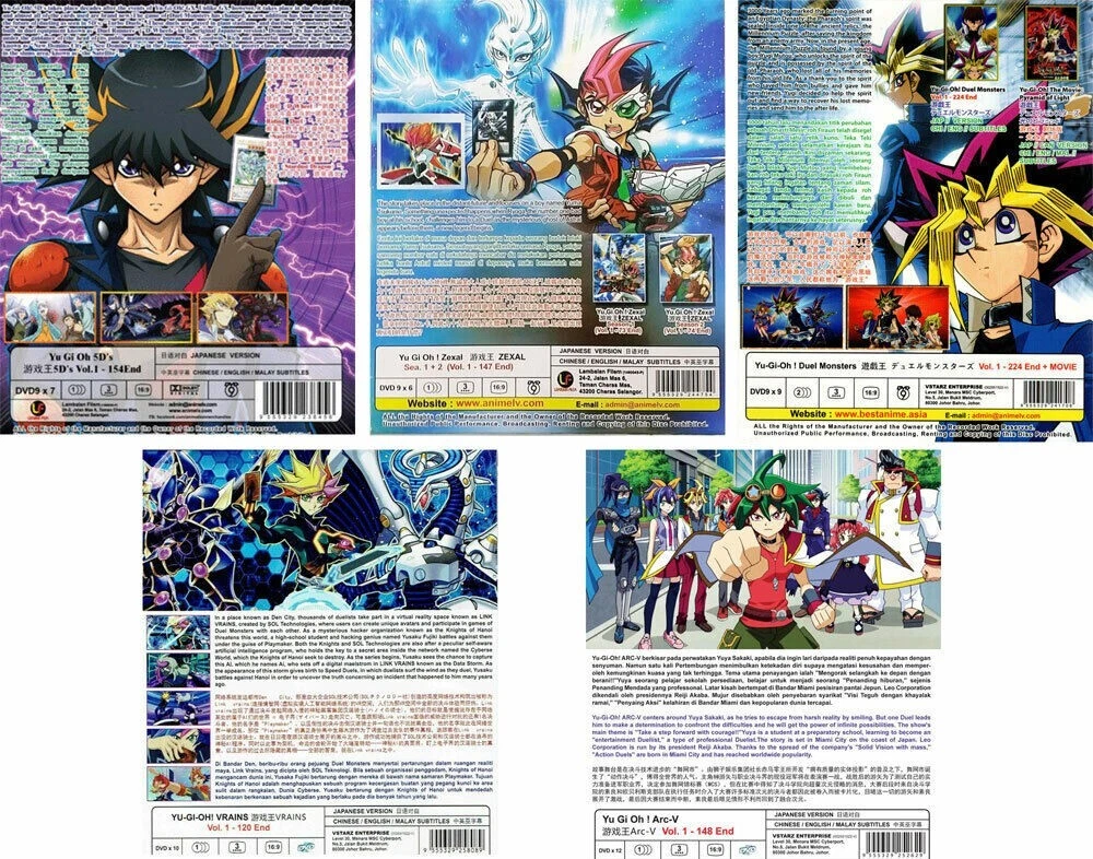 YU-GI-OH ! 5D'S - COMPLETE ANIME TV SERIES BOX SET (1-154 EPS) (ENG SUBS)
