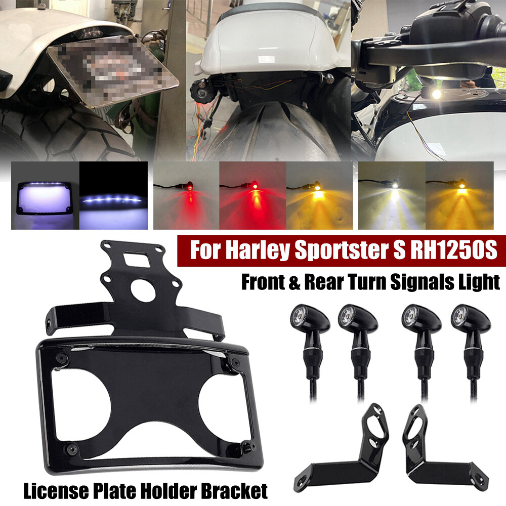 F+R Turn Signal Lamp Tailight License Plate Holder For Harley Sportster  RH1250