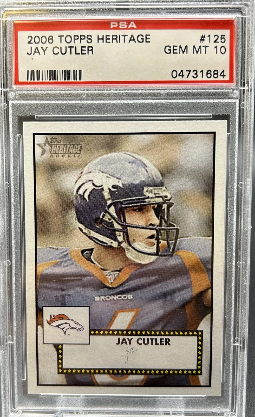 Jay Cutler Topps Heritage #125 Base