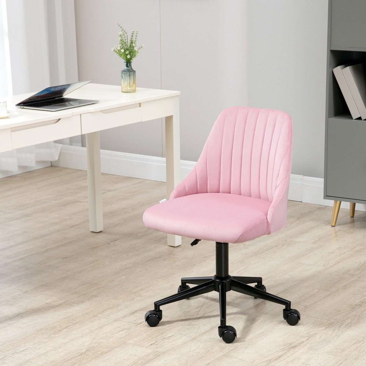 HOT Swivel Chairs Pink Mesh Office Chair Mesh Armless Rolling