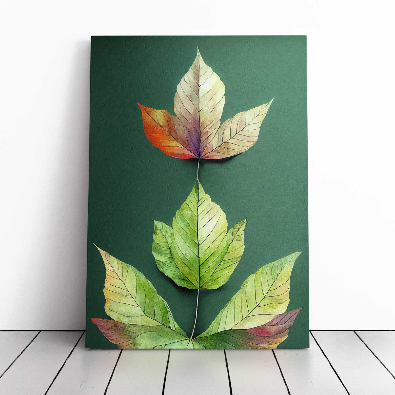 The Creative Leaves Canvas Wall Art Print Framed Picture Home Decor Living Room