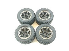 New 4x Traxxas Gravix 2.8 110 St Tires Wheels From Rustler 4x4 Ultimate