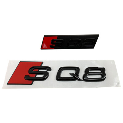 Original Audi SQ8 Kühlergrill Heck Emblem Schriftzug Logo Schwarz Q8 4M