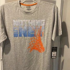 AND1 Mens Nothing But Net Graphic Tee Size Large Grey Blue Orange  🏀 Hoops