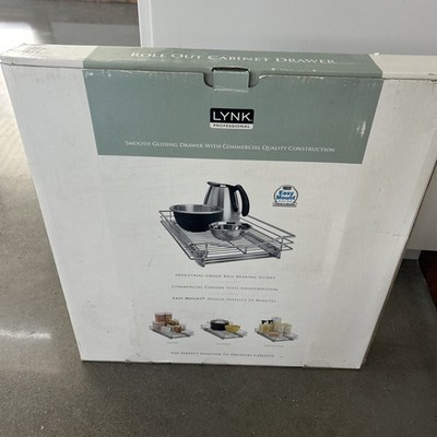 Container Store Link Professional Roll Out Cabinet Drawer 20 x 21 x 4 In. Chrome