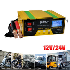 Profi Intelligente Auto KFZ Batterie Ladegerät Impuls Reparatur 12V 24V DHL DE