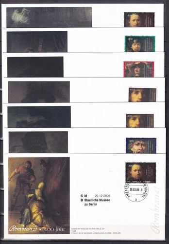 [G191818] Art Rembrandt Netherlands Nice Lot First Day Covers UNG
