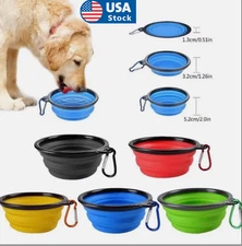 4 Portable Collapsible Foldable Pet Dog Bowl for Food & Water Bowls Dish Travel