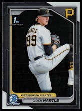 JOSH HARTLE 2024 BOWMAN DRAFT CHROME RC PITTSBURGH PIRATES #BDC-3 1ST BOWMAN