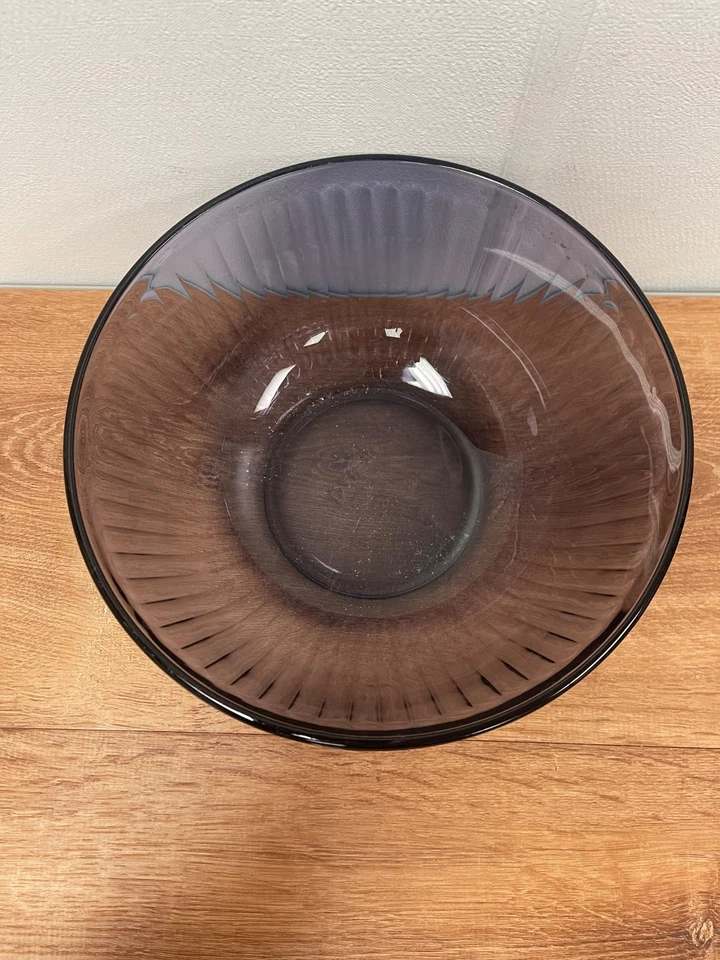 Pyrex 1970s Vintage Ribbed Glass Mixing Bowls 7401 7402 7403 Blue Green Purple - Image 4 of 4