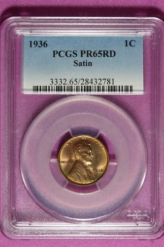 1936-P Lincoln Wheat Cent Proof — photo from the most recent tracked eBay sale