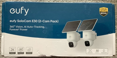 eufy SoloCam E30 Solar Camera Wireless Security 2K 360° Vision AI-Auto ...