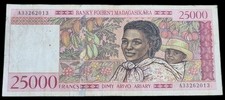 25000 Francs Madagaskar