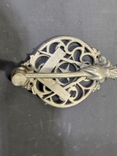 pair of vintage brass Mason Masonic Lodge Door Knocker Gavel