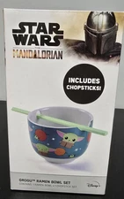 Star Wars The Mandalorian Grogu Ramen Bowl Set Includes Chopsticks