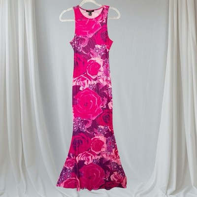 chinese dress ladies Floral Bodycon Lace Up Mesh Maxi Dress main image 1