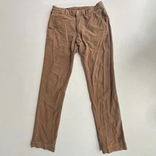 Ems Masons Pants Mens 34x36 Brown Chino Casual Brushed Cotton Stretch Straight
