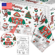 Christmas Coloring Tablecloth for Kids - Gian...