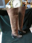 RODEBJER Brown Suede & Leather Knee High Boots 3 ½” Heel sz 6.5-7 EUC! — photo 3