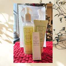 Mary Kay Satin Hands Lips Set White Tea Citrus Shea Scrub, Cream Lip Balm