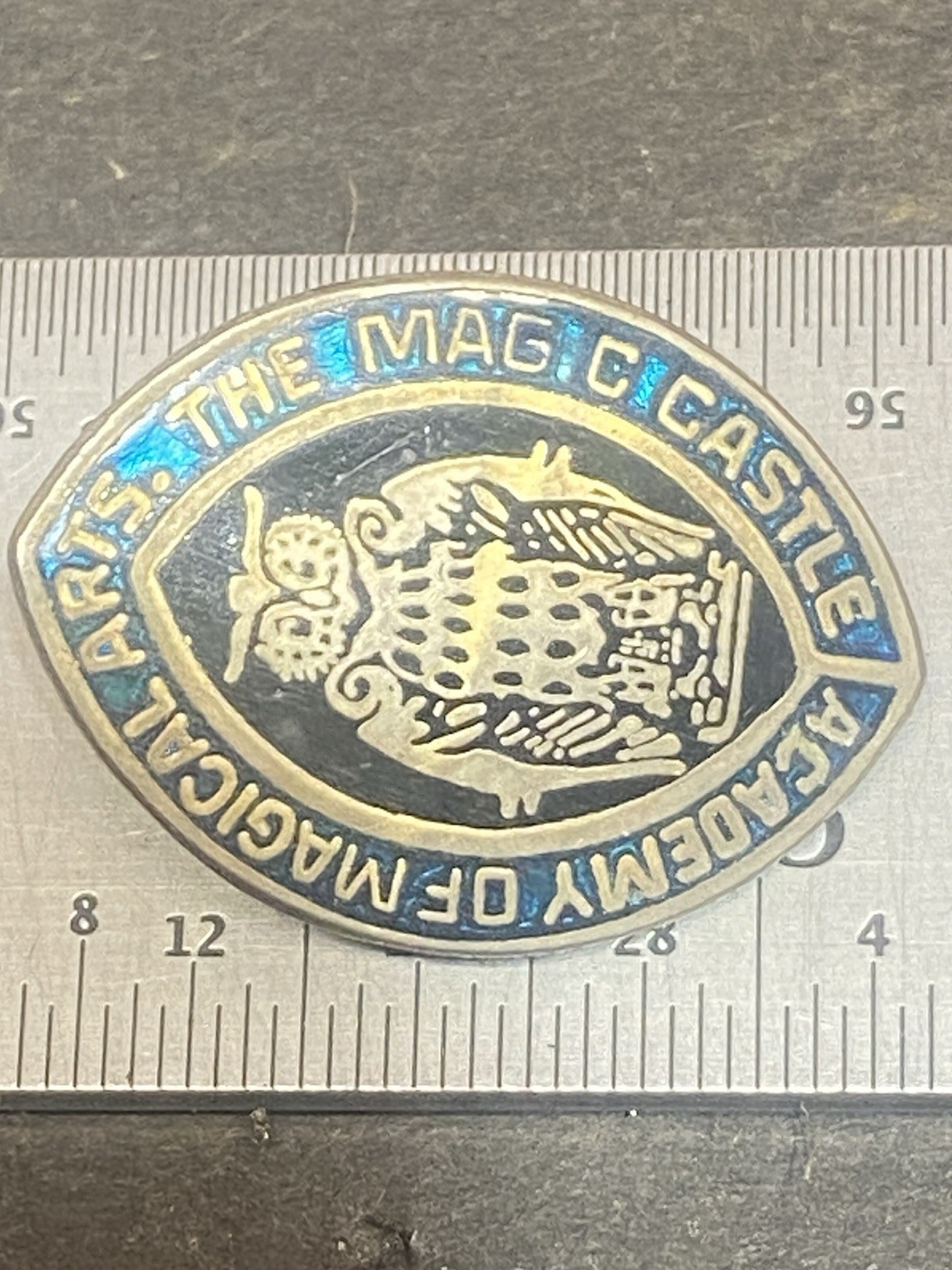RARE Vintage Academy Of Magical Arts The Magic Castle LA Enamel Lapel Pin