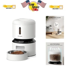 Granary Automatic Cat Feeder, Fresh Food Dispenser for Timed Feeding, 3L White