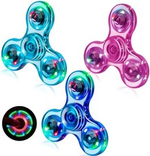 Figrol Fidget Toys 3 Pack,Light Up Fidget Spinner for Kids  Adults Stress Relie