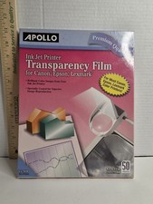 NEW Apollo Inkjet Transparency Film - 50 Sheets CG7039 Premium Quality 8.5 x 11