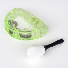 Kinder Percussion Set: Tamburin & Shaker - Tambourin mit LED grün & Rassel