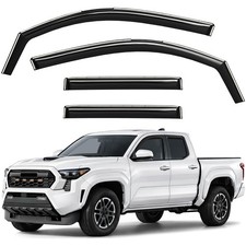 Sun Rain Visors Wind Rain Guards for 2024-2027 Toyota Tacoma Double Cab