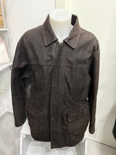 Giacca Cappotto da uomo Pelle colore marrone taglia L cod. AM231