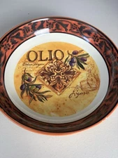 CERTIFIED INTERNATIONAL  GEOFFREY  ALLEN *OLIO” ROUND 9”  SOUP PASTA BOWL
