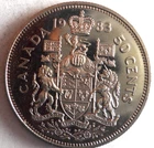 1983 CANADA 50 CENTS - AU/UNC - PROOF LIKE - Excellent Coin - Lot #A4
