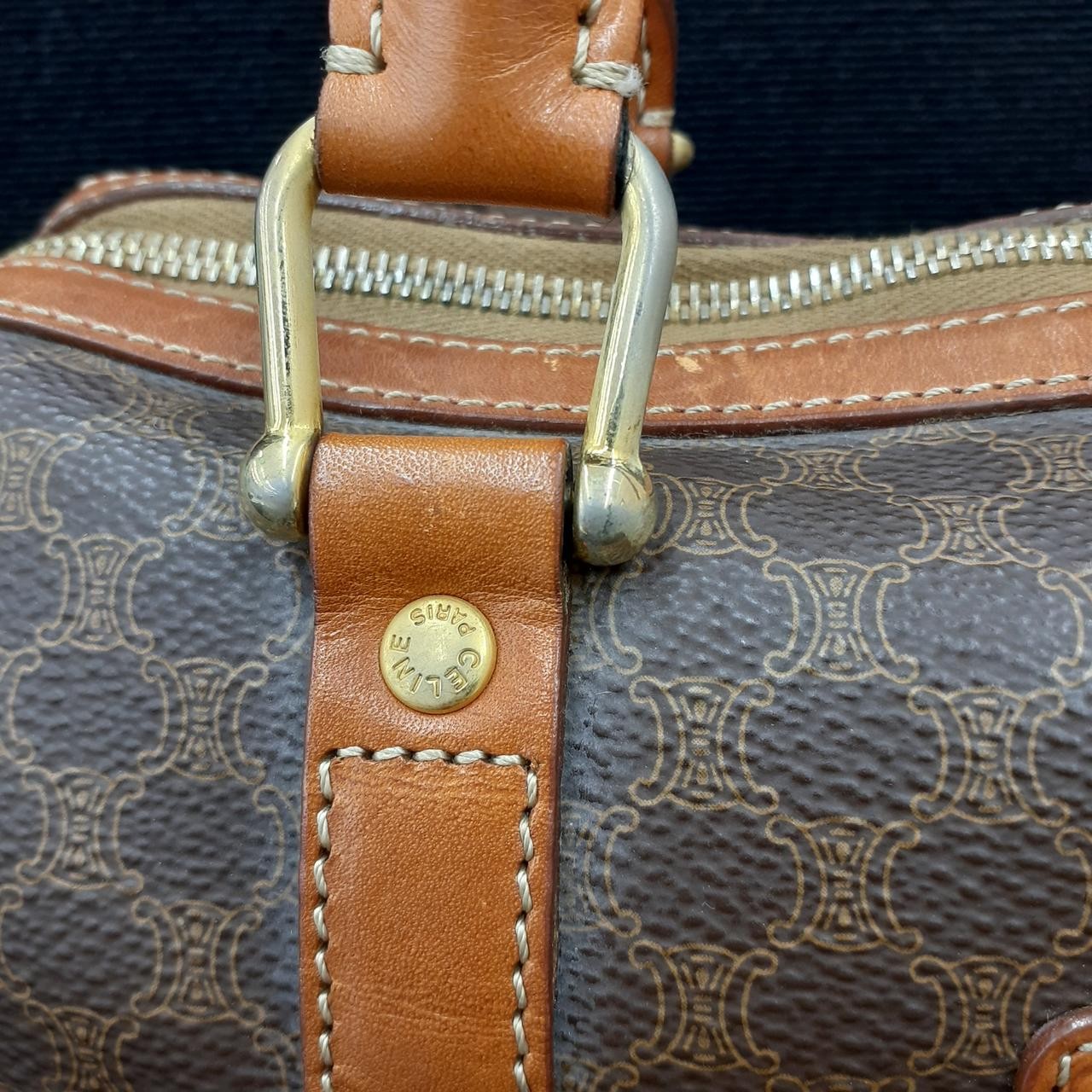 Mini Boston Bag Model Macadam Pattern CELINE - image 9