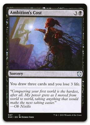 Ambition's Cost #47 (NM) Kaldheim KHC Magic MTG