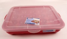 Sterilite Ornament Red Storage Case Holds 20 3.5" Christmas Holiday Ornaments