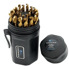 29PC M2 HSS Drill Bit Set Twist Jobber Length Hardened Metal Stainless Steel 1/1