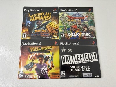 NEW PS2 Demo Disc Lot Destroy All Humans, Dragon Quest, Battlefield, Total Over